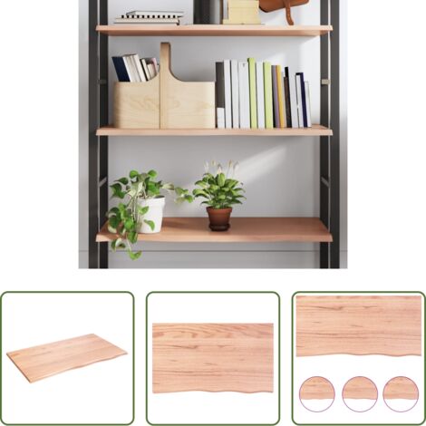 vidaXL Ripiano in legno -  Ripiano Muro Marrone Chiaro 100x60x2cm Massello Rovere Trattato
