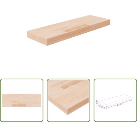 vidaXL Ripiano in rovere non trattato -  Ripiano60x20x4 cm Legno Massello di Rovere Non Trattato