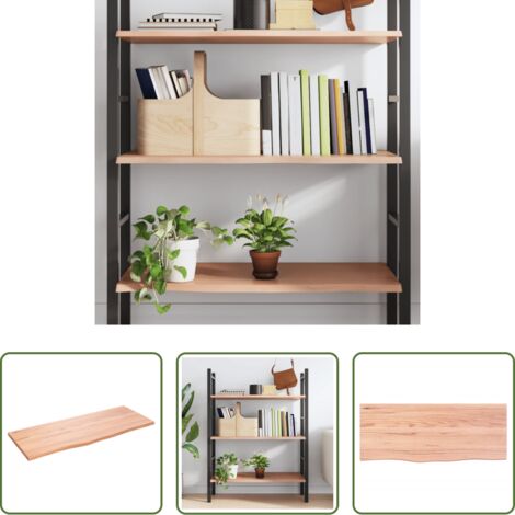 vidaXL Ripiano in rovere -  Ripiano Muro Marrone Chiaro 100x40x2cm Massello Rovere Trattato