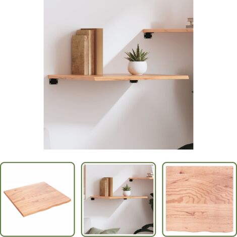 vidaXL Ripiano in rovere -  Ripiano Muro Marrone Chiaro 60x60x2 cm Massello Rovere Trattato