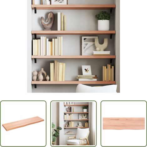 vidaXL Ripiano muro -  Ripiano Muro Marrone 100x30x(2-4) cm Massello Rovere Trattato