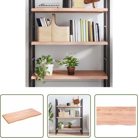 vidaXL Ripiano muro -  Ripiano Muro Marrone 100x50x(2-4) cm Massello Rovere Trattato