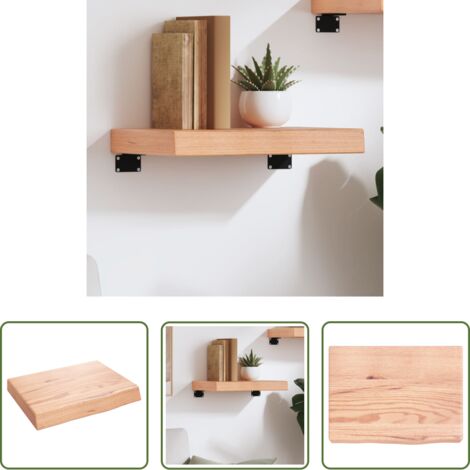 vidaXL Ripiano muro -  Ripiano Muro Marrone 40x30x(2-6) cm Massello Rovere Trattato