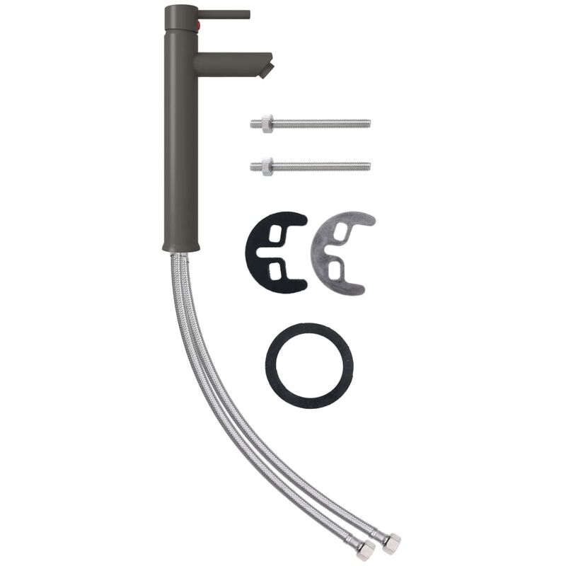 Vidaxl - Mitigeur de salle de bain Gris 12x30 cm