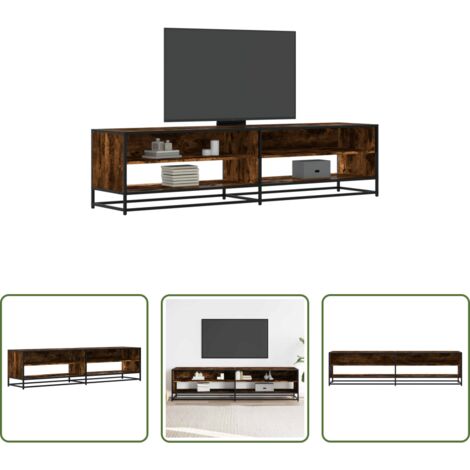 vidaXL Roble ahumado -  Mueble de TV madera de ingeniería roble ahumado 180,5x40x46 cm