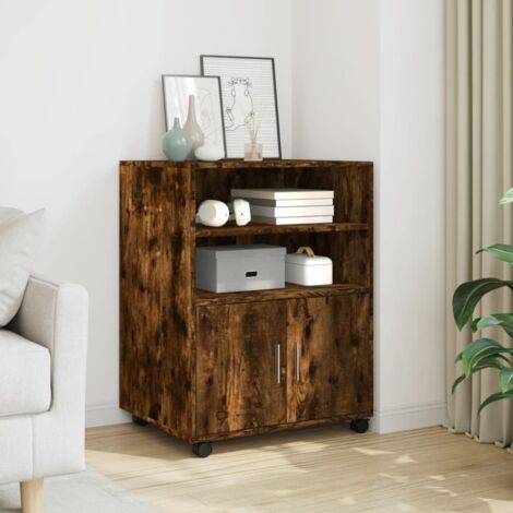vidaXL Rollschrank Eiche Raucht 60x48x81 cm Holz
