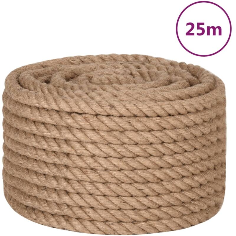 Jute Rope 25 M Long 20 Mm Thick Vidaxl