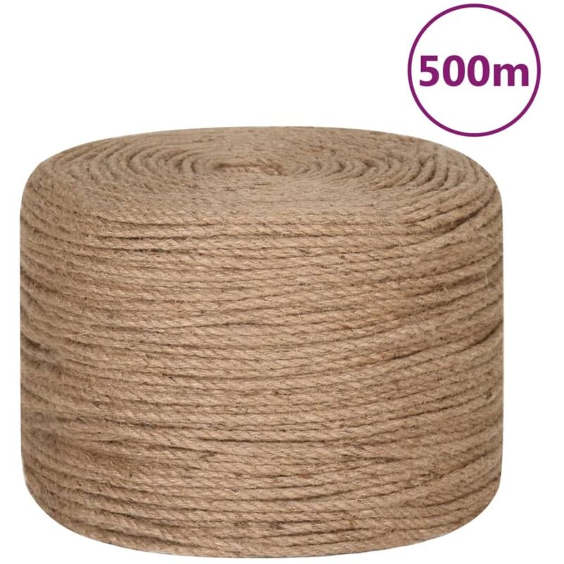 Rope 100% Jute 6 Mm 500 M Vidaxl