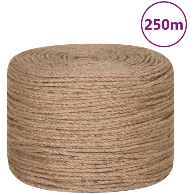 Jute Rope 250 M Long 8 Mm Thick Vidaxl