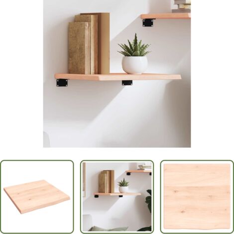 vidaXL Roveto -  Ripiano a Parete 40x40x2 cm Legno Massello Rovere Non Trattato