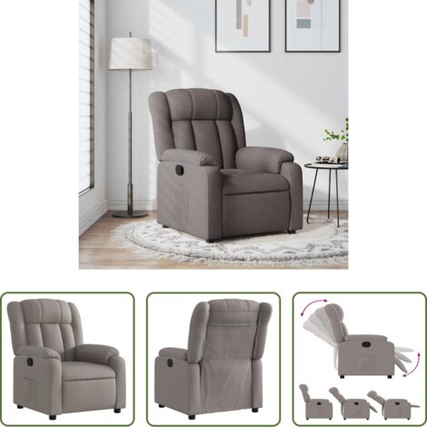 vidaXL Rückenlehne -  Relaxsessel Taupe Stoff