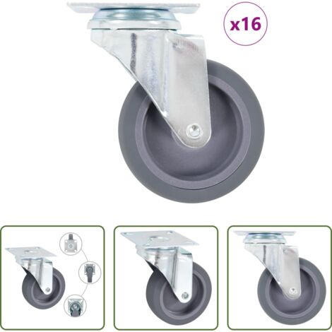 vidaXL Ruedas para bancos -  Ruedas giratorias 16 unidades 75 mm