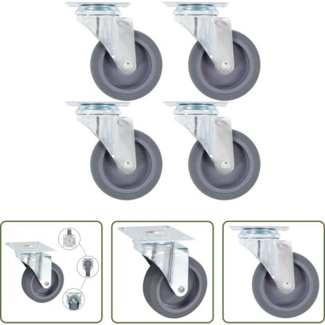 vidaXL Ruedas para bancos -  Ruedas giratorias 4 unidades 75 mm
