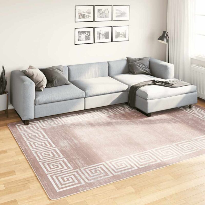 Rug Washable 190x300 Cm Beige Anti Slip Vidaxl
