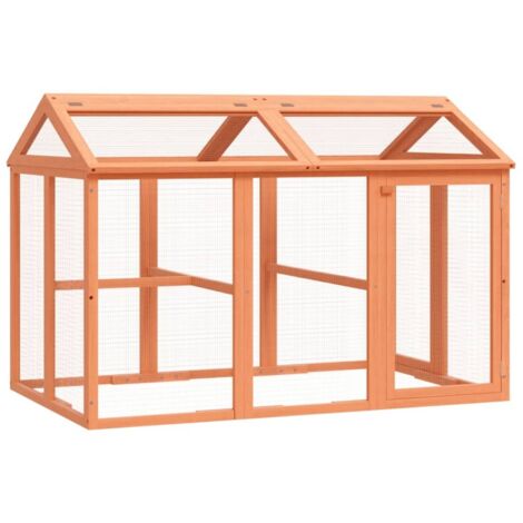vidaXL Run Box Brown 141x94x104 cm Solid Wood Pine