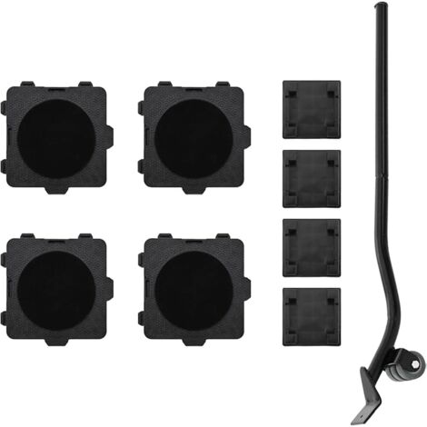 vidaXL Ruote per mobili 4 pz con sollevatore Nero 13,5x13,5x4,2 cm 300 kg