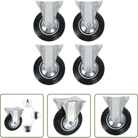 vidaXL Ruote per mobili -  Rotelle Fisse 4 pz 160 mm
