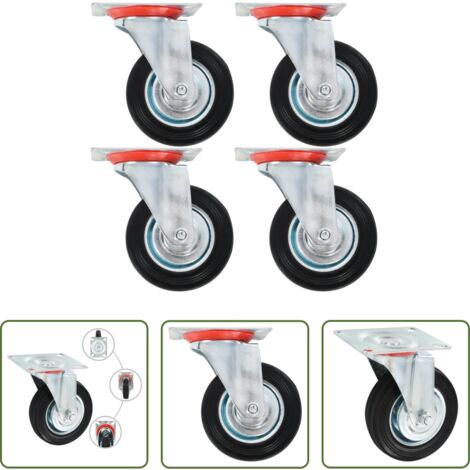 vidaXL Ruote per mobili -  Rotelle Girevoli 4 pz 100 mm