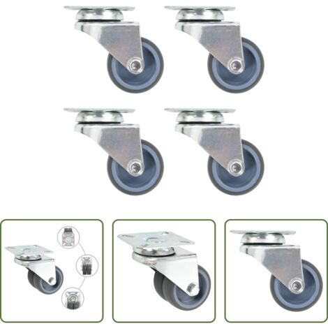 vidaXL Ruote per mobili -  Ruote Girevoli Gemellate 4 pz 50 mm