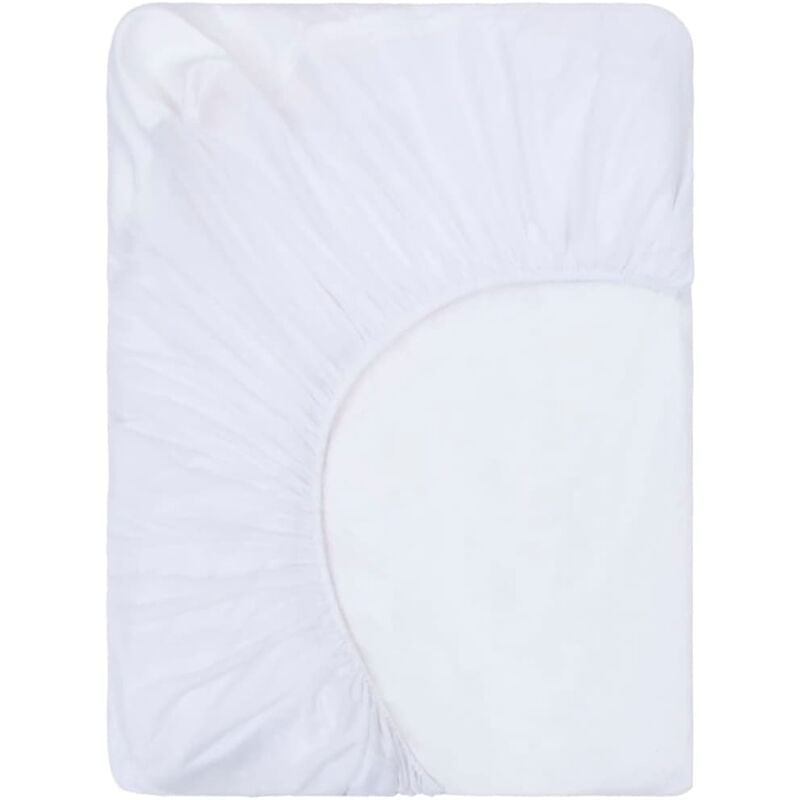 

Sábanas bajeras impermeables 2 uds algodón blanco 160x200 cm - Blanco - Vidaxl