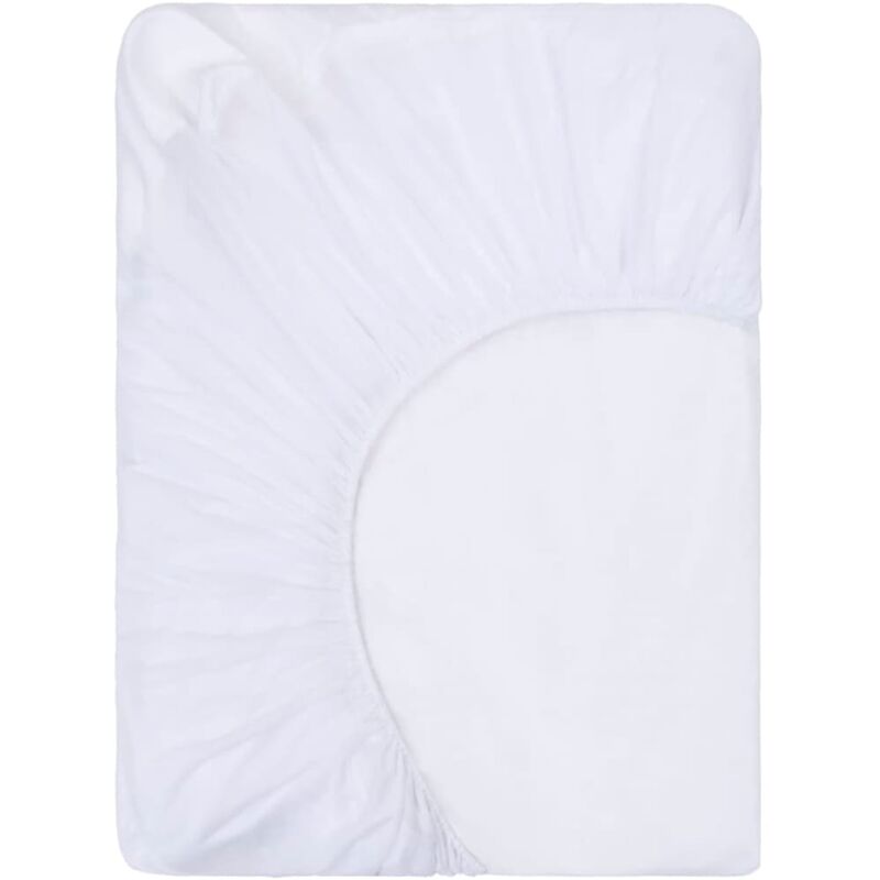 

vidaXL Sábanas bajeras impermeables 2 uds algodón blanco 200x200 cm - Blanco