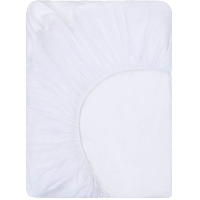

vidaXL Sábanas bajeras impermeables 2 uds algodón blanco 180x200 cm - Blanco