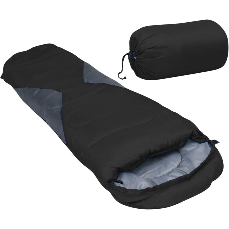 

vidaXL Saco de dormir ligero para niños momia negro 670 g 15°C - Negro