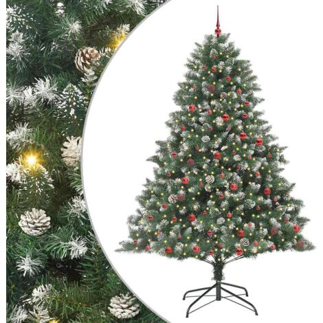 vidaXL Sapin de Noël artificiel avec 300 LED Vert 160 x 160 x 240 cm