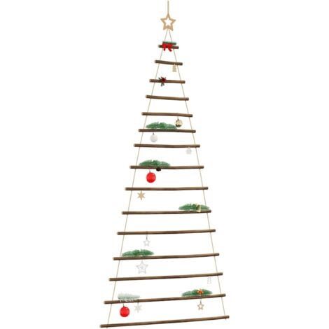 vidaXL Sapin de Noël suspendu avec étoile supérieure 100 x 210 cm Branche naturelle