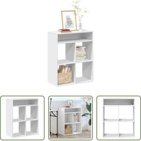 vidaXL Scaffalatura per libri -  Libreria Bianca 66x31x80 cm in Legno Multistrato