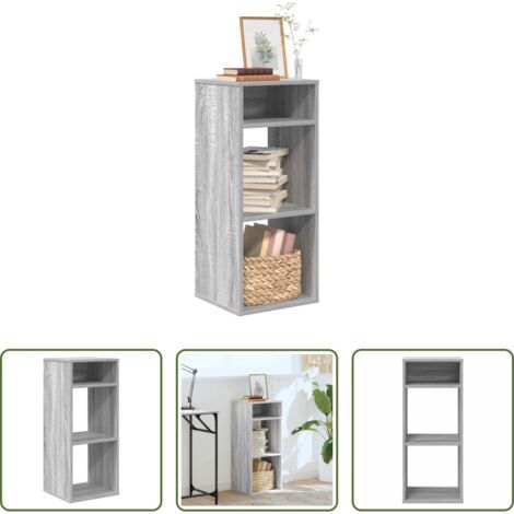 vidaXL Scaffalatura per libri -  Libreria Grigio Sonoma 34x31x80 cm in Legno Multistrato