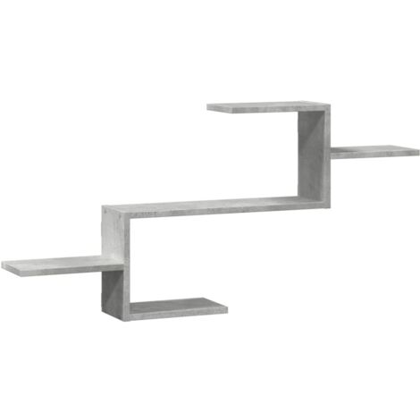 vidaXL Scaffale a Muro Grigio Cemento 104x15x49 cm in Truciolato