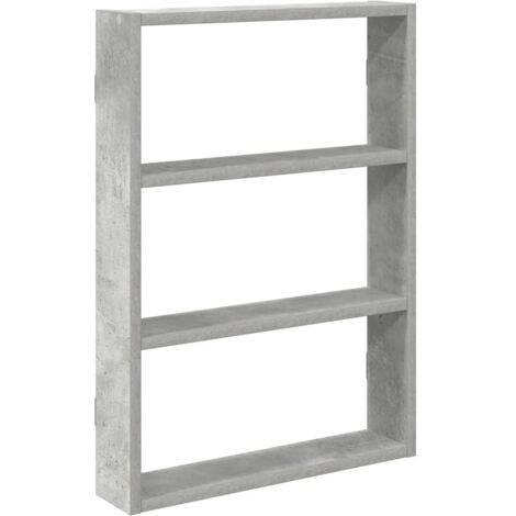 vidaXL Scaffale a Muro Grigio Cemento 43x9x60 cm in Truciolato