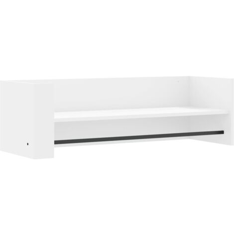 vidaXL Scaffale a Parete Bianco 100x35x30,5 cm in Legno Multistrato