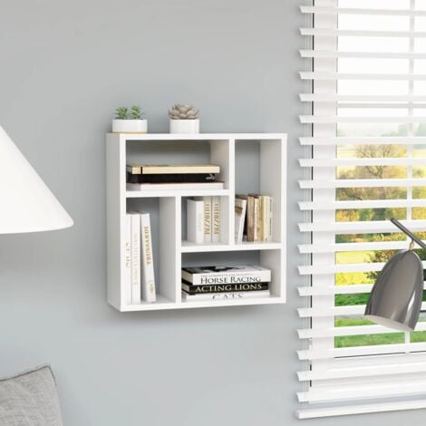 vidaXL Scaffale a Parete Bianco 45,1x16x45,1 cm in Legno Multistrato