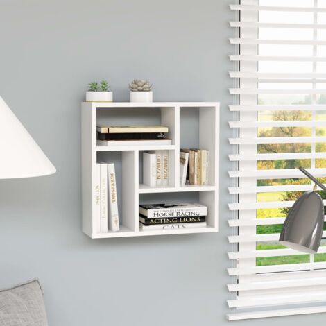 vidaXL Scaffale a Parete Bianco 45,1x16x45,1 cm in Legno Multistrato