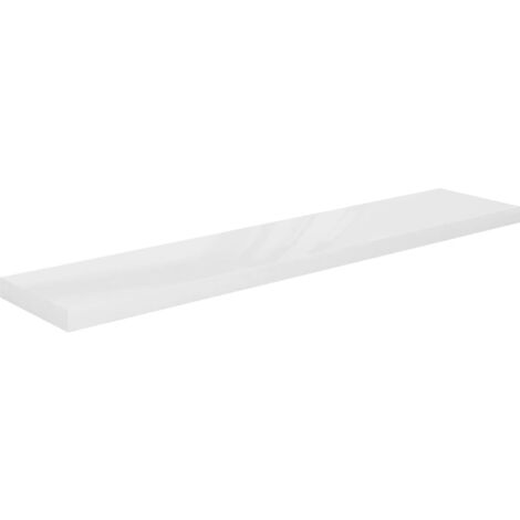 vidaXL Scaffale a Parete Bianco Lucido 120x23,5x3,8 cm in MDF