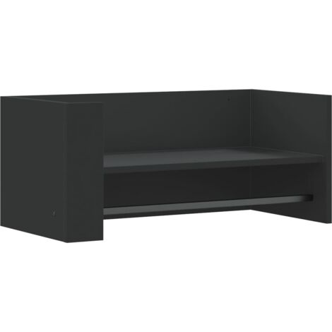 vidaXL Scaffale a Parete Nero 70,5x35x30,5 cm in Legno Multistrato