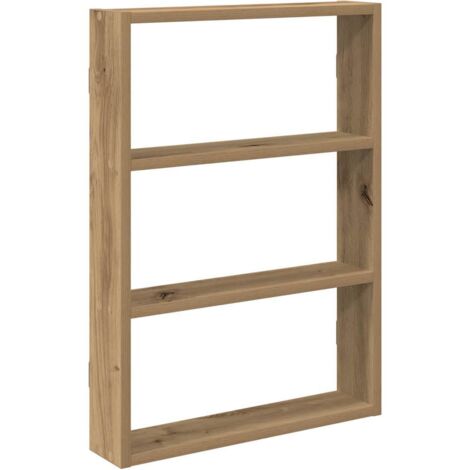 Set Di 3 Mensole A Muro VidaXL In Rovere Artigianale – 80x18x18 Cm, In Truciolato, Carico 5 Kg L'una, Per Parete