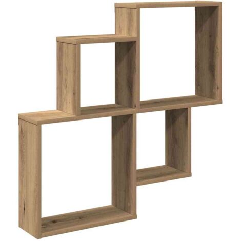 vidaXL Scaffale a Parete Rovere Artigianale 80x15x78,5 cm