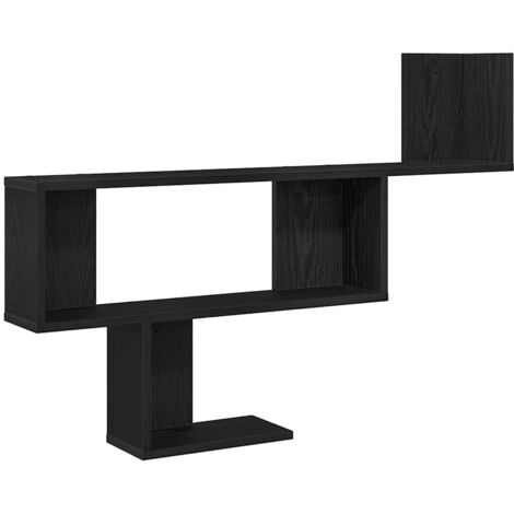 vidaXL Scaffale a Parete Rovere Nero 100x15x70 cm in Truciolato
