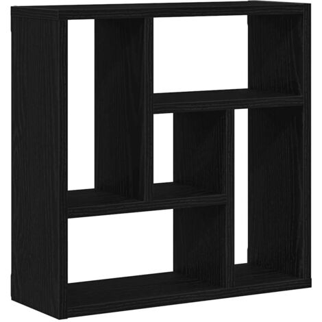 vidaXL Scaffale a Parete Rovere Nero 45x16x45 cm in Truciolato