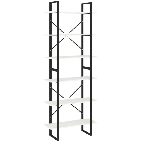 vidaXL Scaffale Alto Bianco 80x30x210 cm in Legno Massello di Pino