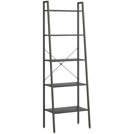 vidaXL Scaffale Autoportante con 5 Ripiani Nero 56x35x174 cm
