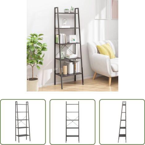 vidaXL Scaffale con 5 ripiani -  Scaffale Autoportante con 5 Ripiani Nero 56x35x174 cm