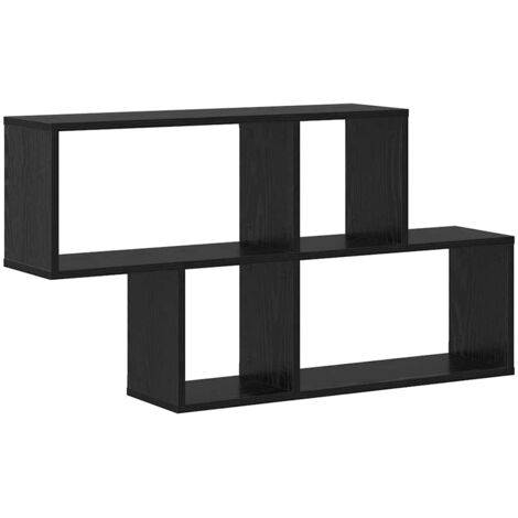 vidaXL Scaffale da parete con lo scaffale Altro Nero legno