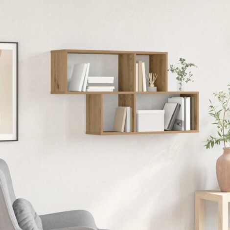 vidaXL Scaffale da parete con lo scaffale Marrone Legno