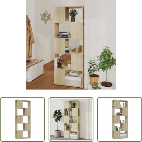 vidaXL Scaffale decorativo -  Libreria/Divisorio Rovere Sonoma 60x24x155 cm