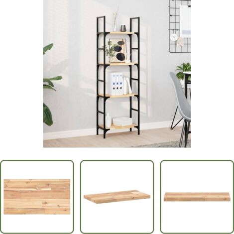 vidaXL Scaffale galleggiante -  Ripiano a Parete 60x20x2 cm Legno Massello Acacia Non Trattato