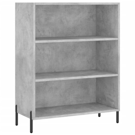 vidaXL Scaffale Grigio Cemento 69,5x32,5x90 cm in Legno Multistrato